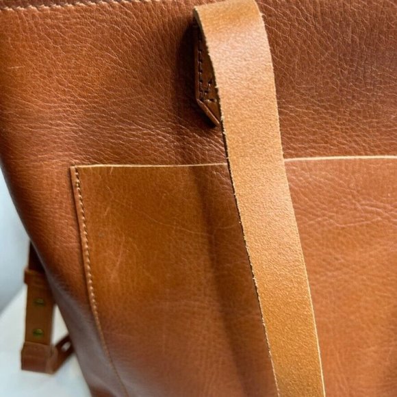 Madewell Womens $188 Zip Top Medium Transport Tote English Saddle AE189 D12 - Picture 5 of 12